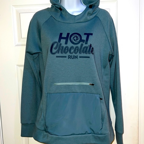 Ventures Endurance Tops - Ventures Endurance Hooded Hot Chocolate Run Sweatshirt W/ Pockets Size Small